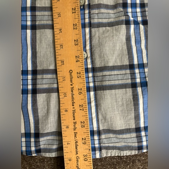 Hugo Boss Sharp Fit Plaid Cotton Short Sleeve Shirt size 2XL - Picture 3 of 7